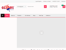 Tablet Screenshot of glorypaints.com